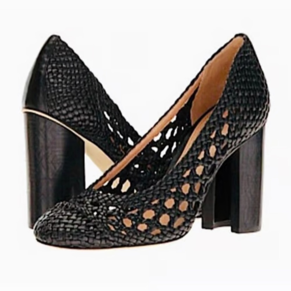 Tory Burch Black Woven Heels